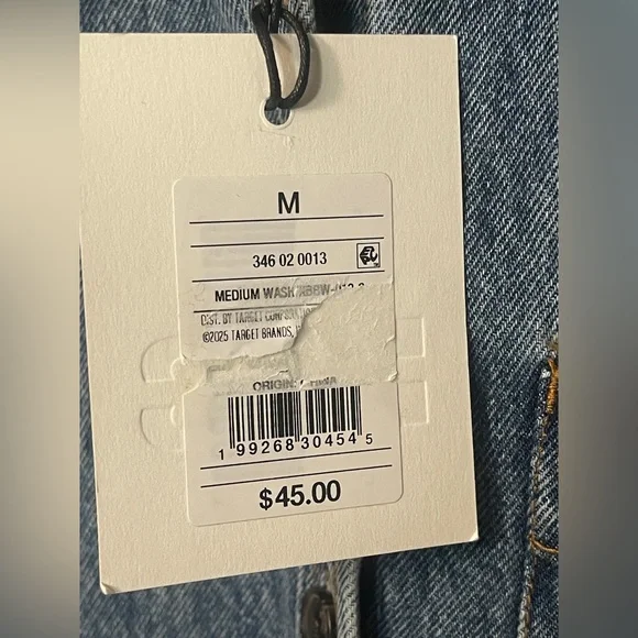 KBB KAHLANA Target Samira Medium Wash Button Down Denim Shirt Oversized M NWT - Picture 8 of 13